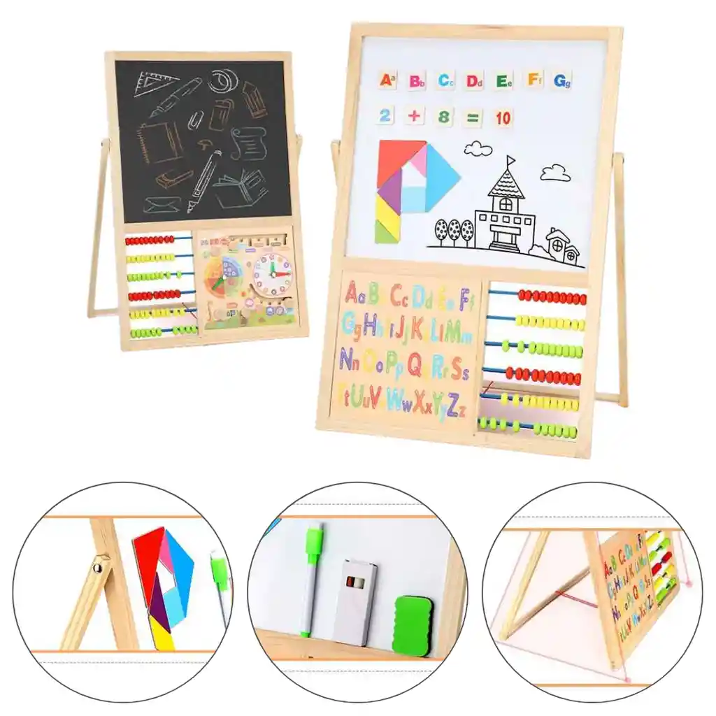 Tablero Didáctico De Aprendizaje Niño Niña Estudio Magnético