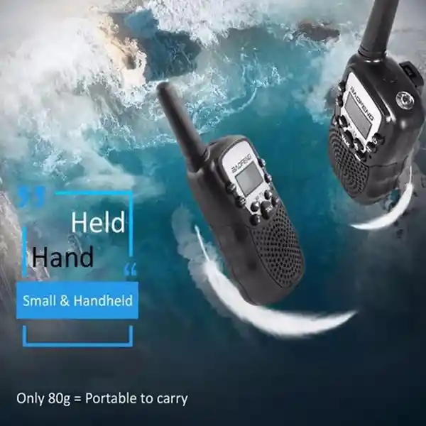 Radios Mini Walkie Talkies Baofeng Bf T3 X 2 Unidades Negro