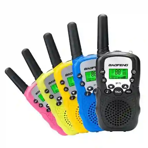 Walkie Talkie Radio Comunicador Niños Bf T3 Negro, Azul, Amarillo