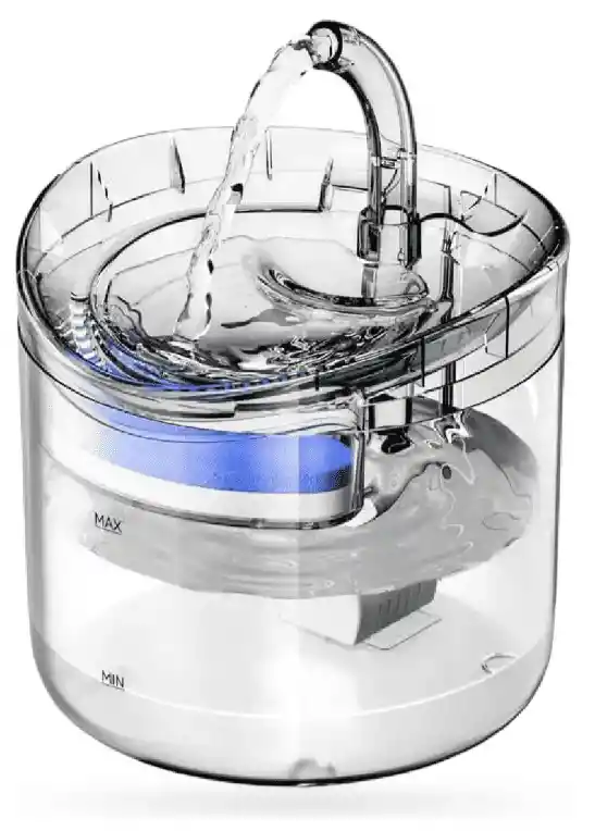 Fuente De Agua Automática Gatos Y Perros 1.8l Con Filtro Con Sensor Automatico