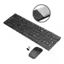 Combo Teclado Numérico Y Mouse Óptico K-06 Inalámbrico Usb Teclado Negro