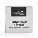 Porta Huevo Expressions 15x13cm Blanco 2 Und Porcelana