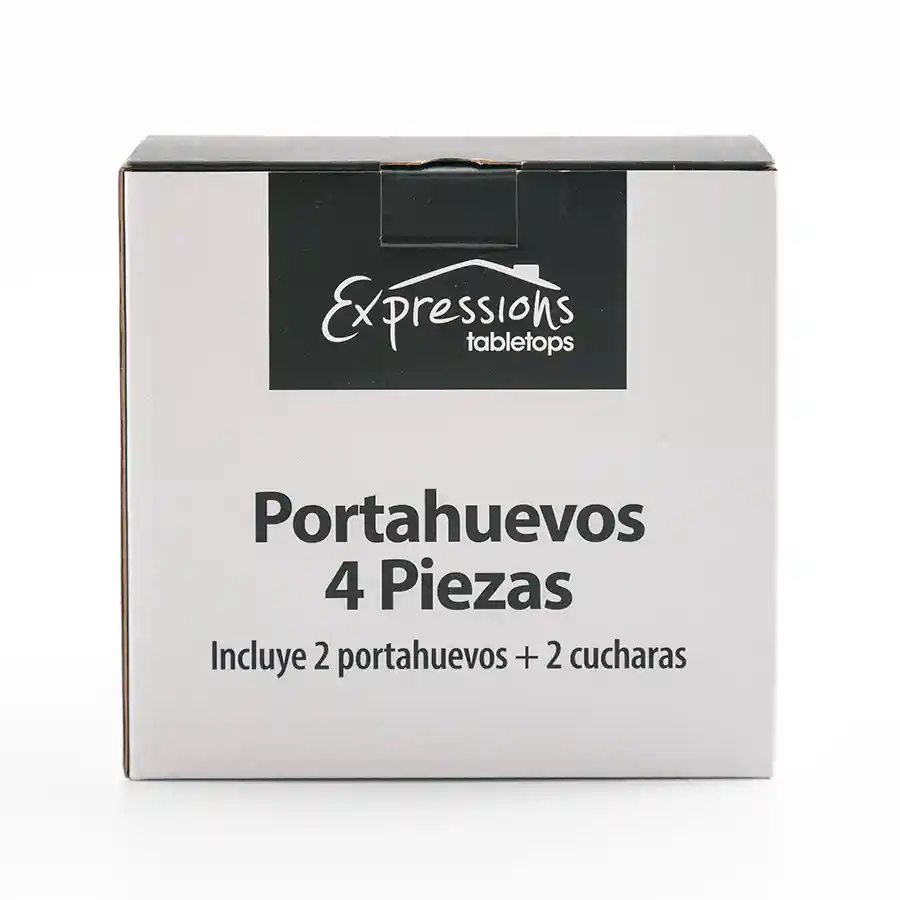 Porta Huevo Expressions 15x13cm Blanco 2 Und Porcelana