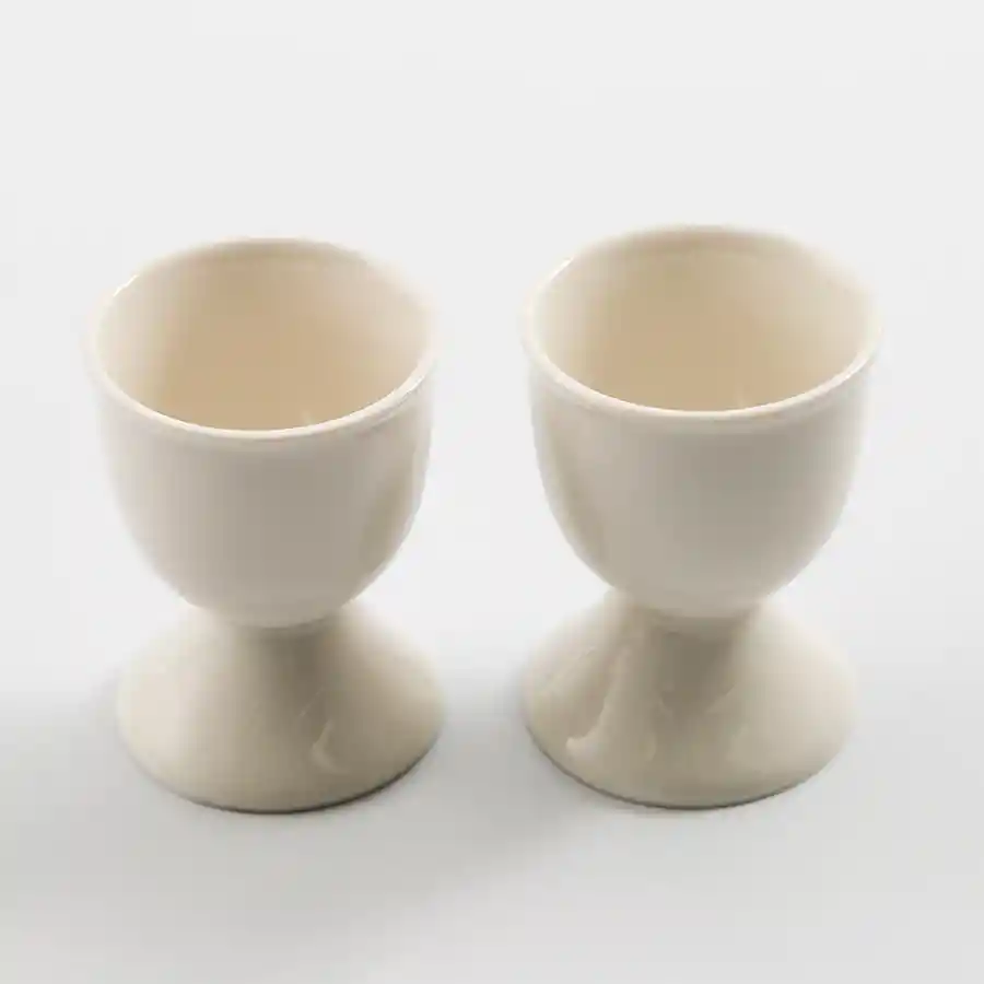 Porta Huevo Expressions 15x13cm Blanco 2 Und Porcelana