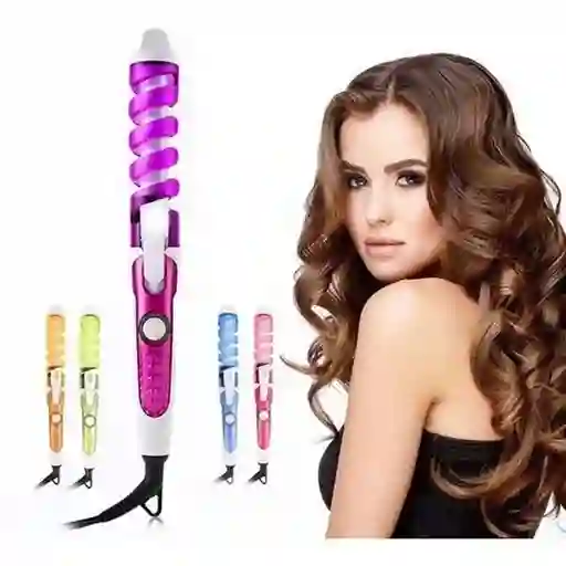 Rizador De Cabello Con Guía Espiral Rizos Definidos En Minutos