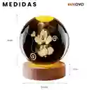 Lámpara Esfera Niños Cristal 3d Luz Rgb Decorativa Con Control Remoto