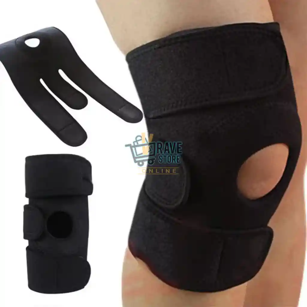 Rodillera Ortopédica Deportiva Ajustable Protección Muscular Color Negro