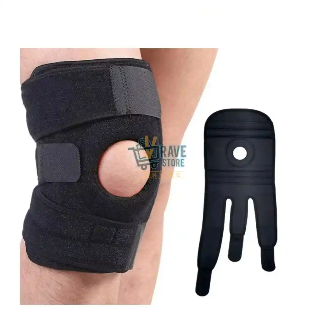 Rodillera Ortopédica Deportiva Ajustable Protección Muscular Color Negro