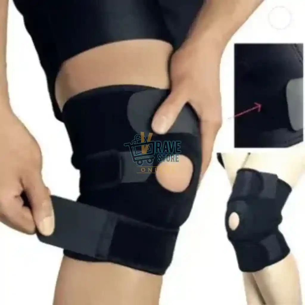 Rodillera Ortopédica Deportiva Ajustable Protección Muscular Color Negro