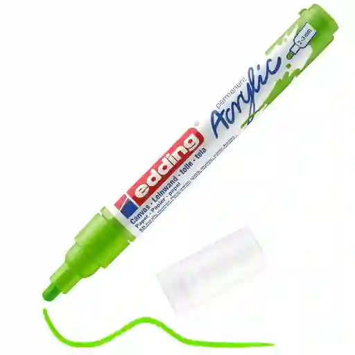 Marcador Acrilico Edding 5100 Trazo Medio Verde Limon