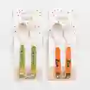 Cubiertos Servir Excellent Houseware 13cm Blanco 2 Pz Melamina
