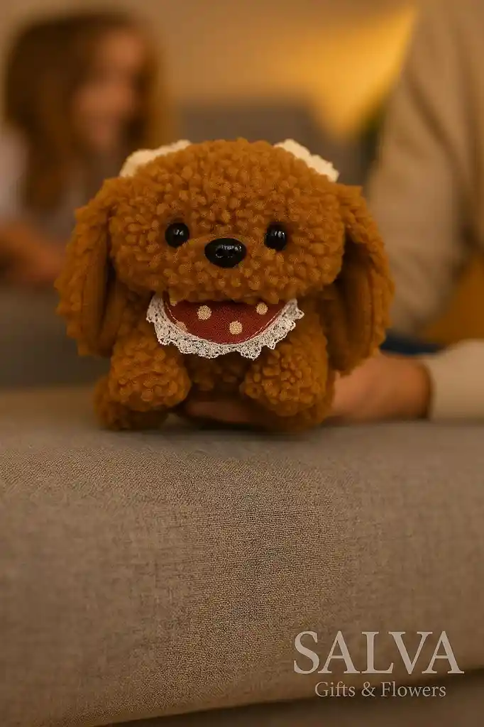 Peluche De Perrito Con Moñitas