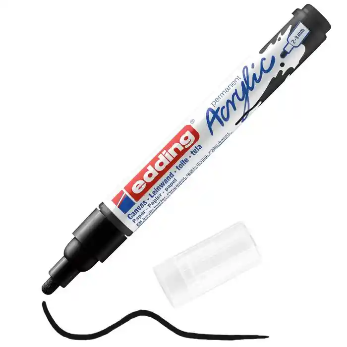 Marcador Acrilico Edding 5100 Trazo Medio Negro