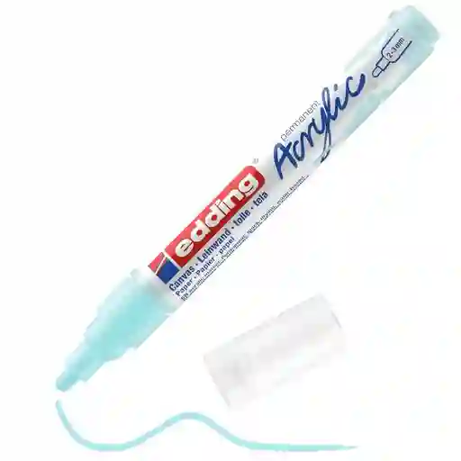 Marcador Acrilico Edding 5100 Trazo Medio Azul Pastel