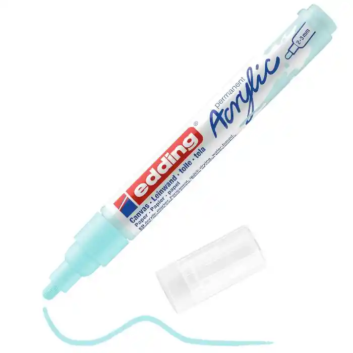 Marcador Acrilico Edding 5100 Trazo Medio Azul Pastel