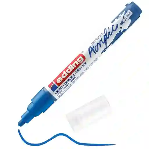 Marcador Acrilico Edding 5100 Trazo Medio Azul Genciana