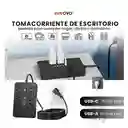 Multitoma 17 En 1 Regleta Eléctrica 11 Tomas 6 Usb Carga Rápida Usb-c Protección Sobrecarga Negro