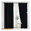 Cortina 100% Blackout Engomada Termica X2 Negro