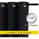 Cortina 100% Blackout Engomada Termica X2 Negro