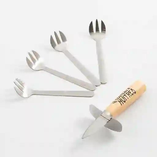 Utensilios Servir Cook Concept Ostras 17x22x3cm Plateado 5 Pz