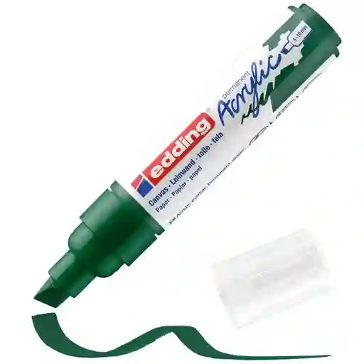 Marcador Acrilico Edding 5000 Trazo Grueso Verde Musgo