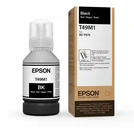 Botella De Tinta T49m 140ml Para Impresora Surecolor F170 Negro