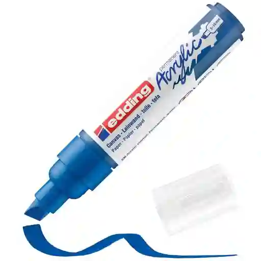 Marcador Acrilico Edding 5000 Trazo Grueso Azul Genciana