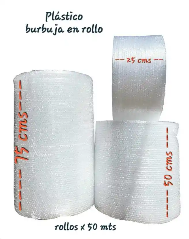 Plástico Burbuja 50 Cms X 50 Mts, Papel Burbuja