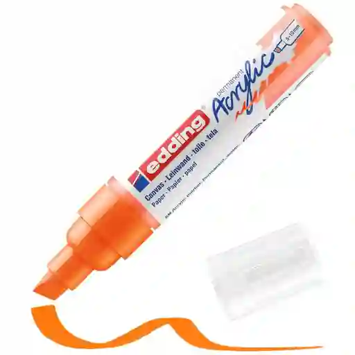 Marcador Acrilico Edding 5000 Trazo Grueso Naranja Neon