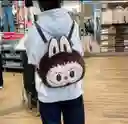 Morral Maleta Cara Labubu3d Felpa Escolar Mochila