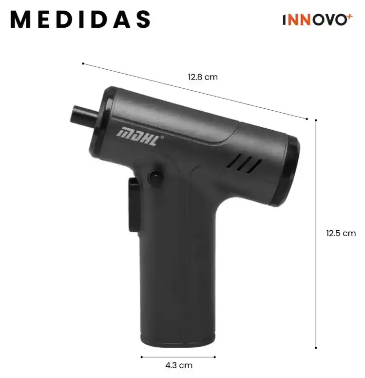 Destornillador Eléctrico Inalámbrico Recargable Tipo Pistola Con 10 Puntas Estuche Portátil