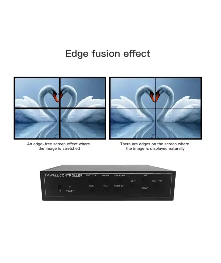 Splitter Videowall Multi Pantalla 2x2 1x4 4x1 1x3 1080p 60hz