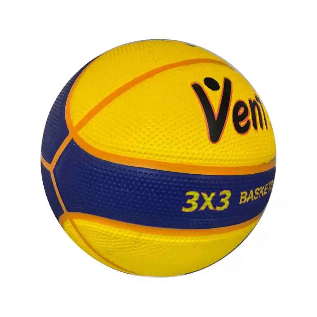 Balón De Baloncesto #6 Vento 3x3 En Caucho/ Amarillo - Azul