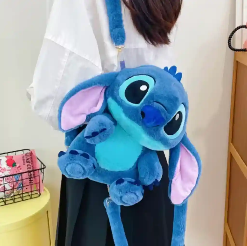 Peluche Mochila Stitch Afelpado Morral Maleta