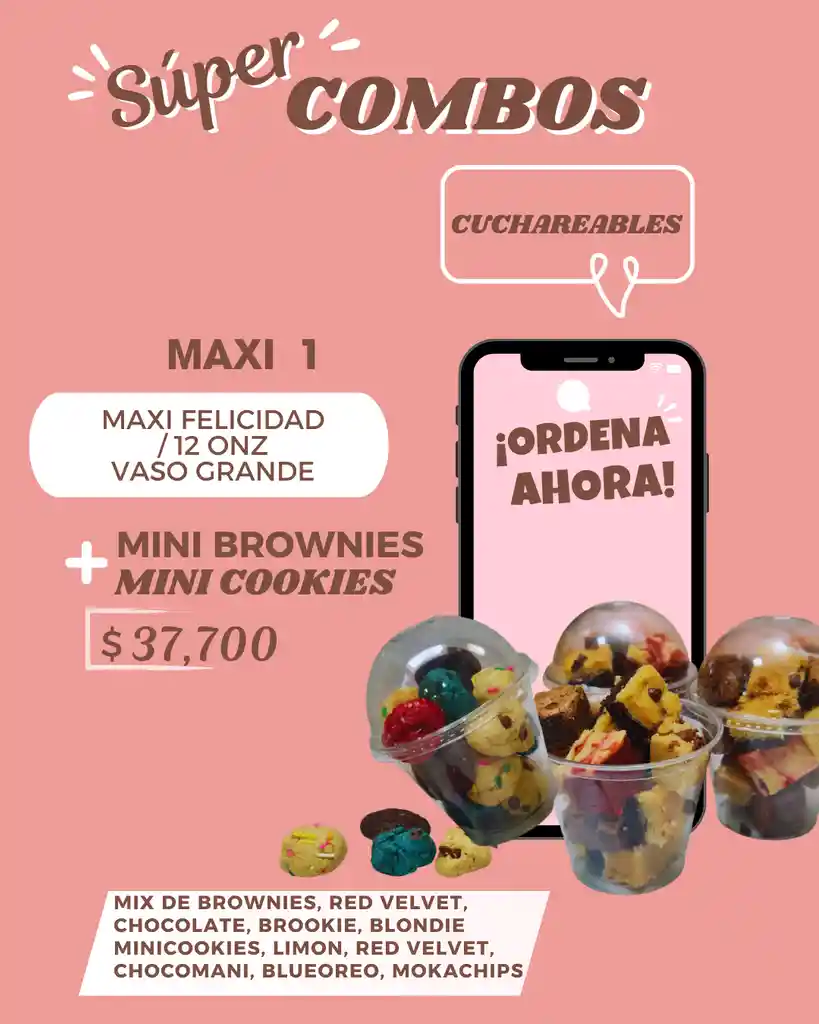 Maxi Felicidad Mini Brownies + Mini Cookies 12 Onz