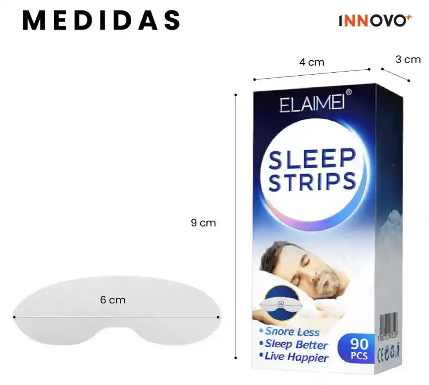 Tiras Para Dormir Antirronquidos 270 Pcs Mejora La Respiración Y La Calidad Del Sueño Sleep Strips