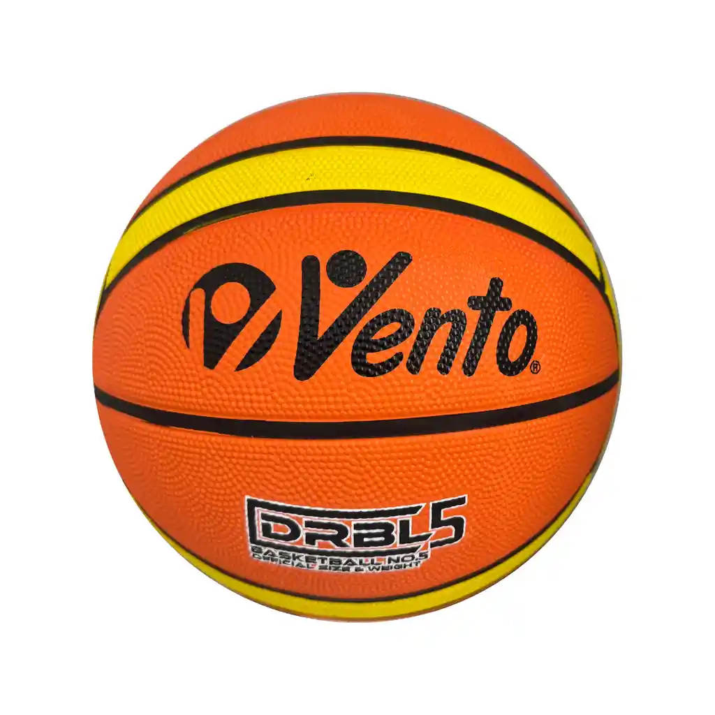 Balón De Baloncesto #5 Vento Competición 14 Paneles En Goma/ Naranja - Amarillo