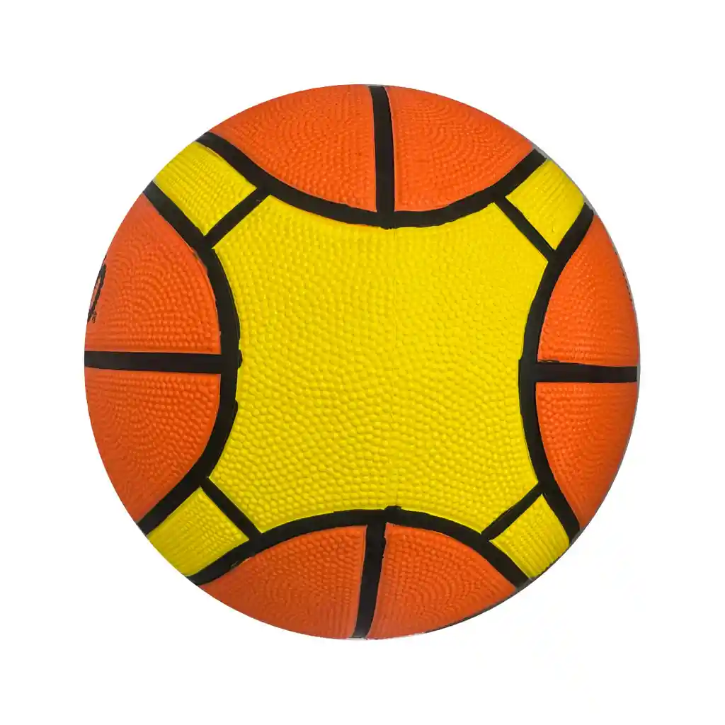 Balón De Baloncesto #7 Vento Competición 14 Paneles En Goma/ Naranja - Amarillo