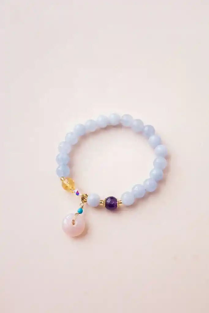 Pulsera Celeste Cuarzo