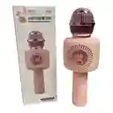 Microfono Karaoke X9 Usb Con Efectos De Voz Conejo Rosa