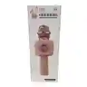 Microfono Karaoke X9 Usb Con Efectos De Voz Conejo Rosa