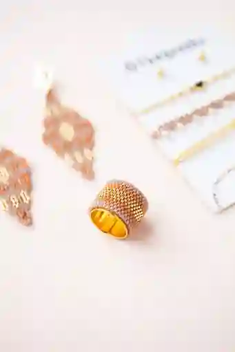 Anillo Miyuki Dorado