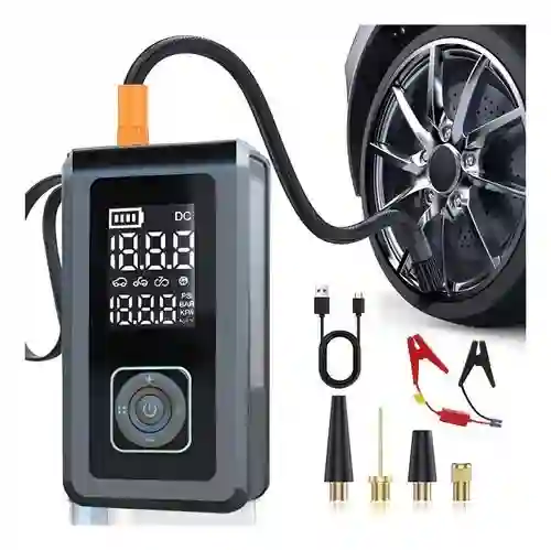 Iniciador De Batería Y Compresor De Llantas Portátil