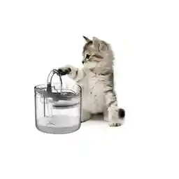 Fuente De Agua Mascotas Bebedero Silencioso Usb Color Transparente Oscuro