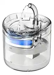 Fuente De Agua Mascotas Bebedero Silencioso Usb Color Transparente Oscuro