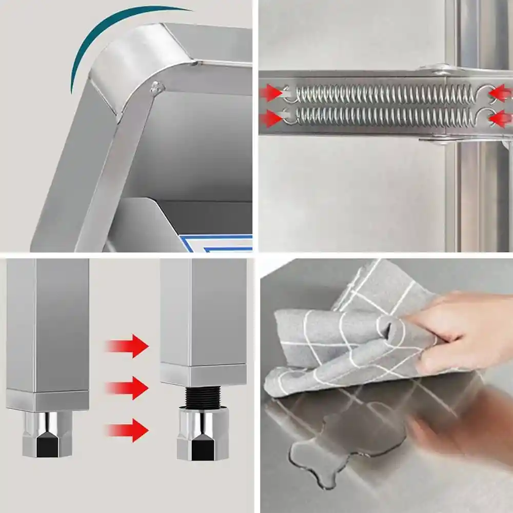 Mesa Auxiliar Metálica Plegable Pequeña 60x55x40cm