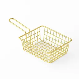 Mini Cesta Para Servir Papas, Aros De Cebolla Y Fritos Dorado
