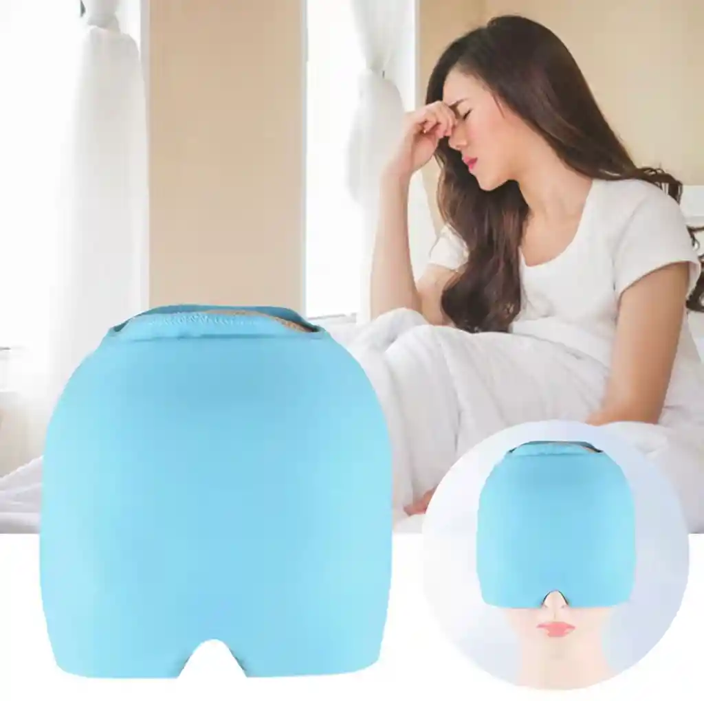 Gorro Gel Frio Calor Alivio Migraña Dolor De Cabeza Antifaz