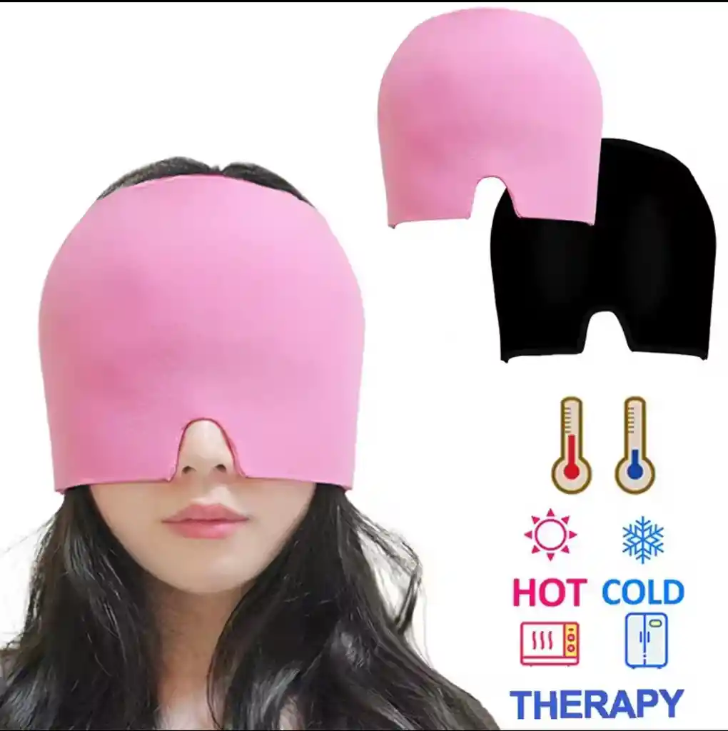 Gorro Gel Frio Calor Alivio Migraña Dolor De Cabeza Antifaz
