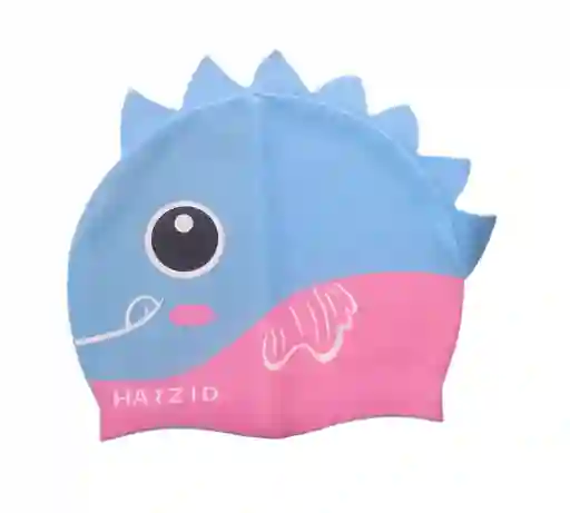 Gorro Natación Silicona Para Niño / Niña - Pez Azul Celeste / Rosa